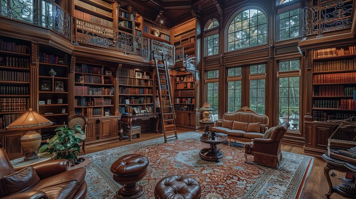 A cozy library representing the Snyder Scriptorium