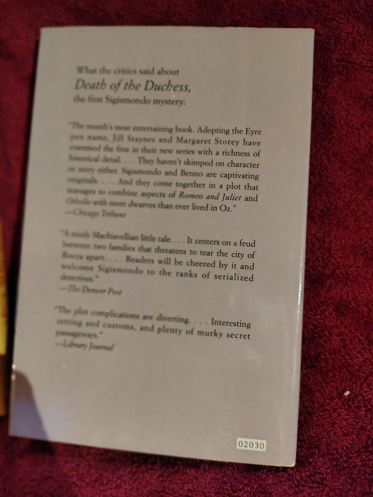 Photograph of Curtains for the Cardinal/Death of the Dutchess (6 of 7)